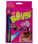 Magic Blow Pen Colors for Kids, 6 Blowpens, 3 Play Drawings, Stencils, Multi-Color